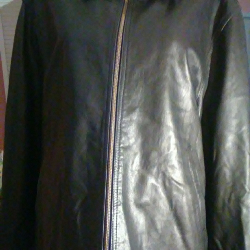 NWOT MEN'S ITALIAN LEATHER ZIP - Picture 2 of 8